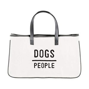 santa barbara design studio face to face canvas tote, large, dogs/people