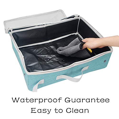 Portable Cat Travel Litter Box with Lid, Collapsible Car Cat Litter Box Waterproof and Easy to Clean