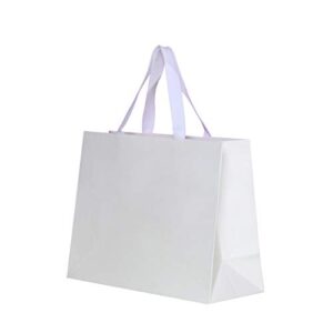 paperist 10pcs 15.7x5.5x11.8 sturdy durable thick paper bag, cotton handles bag, perfect for gift bags, party bags, large gift bags