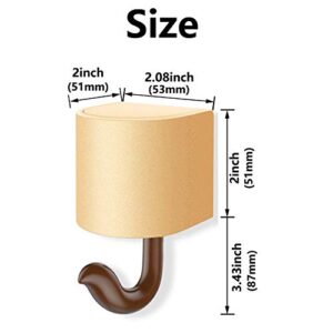 Lind Kitchen 2pcs Squirrel Shape Adhesive Hook for Children's Room Living Room Bedroom,Cute Cartoon Creative Home Decoration Wall Hooks(Brown)