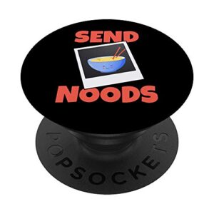 send noods kawaii ramen noodle photograph picture popsockets popgrip: swappable grip for phones & tablets