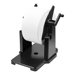 munbyn external rolls label holder, 2 in 1 fan-fold stack paper holder for desktop thermal label printer