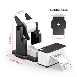 MUNBYN External Rolls Label Holder, 2 in 1 Fan-Fold Stack Paper Holder for Desktop Thermal Label Printer