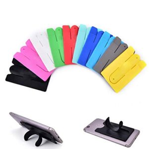 TraderPlus 10 Pcs Cell Phone Card Holder Stick on Wallet with Stand for iPhone, Android & Most Smartphones