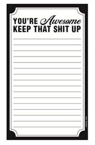 magnetic notepad for refrigerator- grocery list, shopping list, to do list, honey do list, memo pad for home or office, funny and motivational gift idea, 7.5 x 4.25 inches (50 sheets)