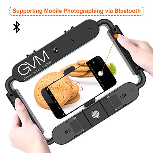 GVM Great Video Maker LED Ring Light 5600K Selfie Light, Smartphone Video Rig & Phone Video Stabilizer for Camera, Smartphone, Makeup, YouTube Setup, Self-Portrait Shooting with Bluetooth