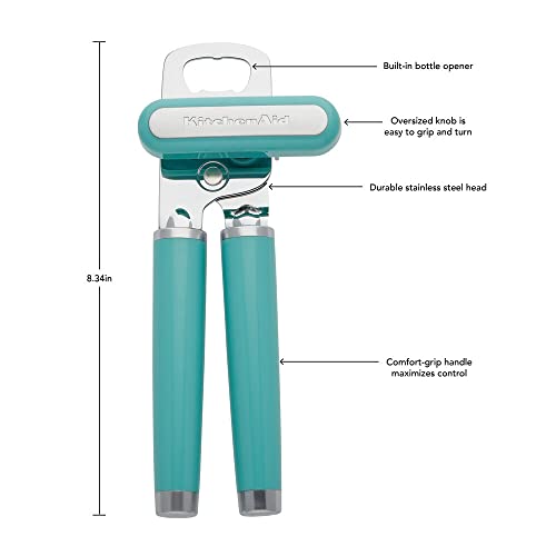 KitchenAid Classic Multifunction Can Opener / Bottle Opener, 8.34-Inch, Aqua Sky