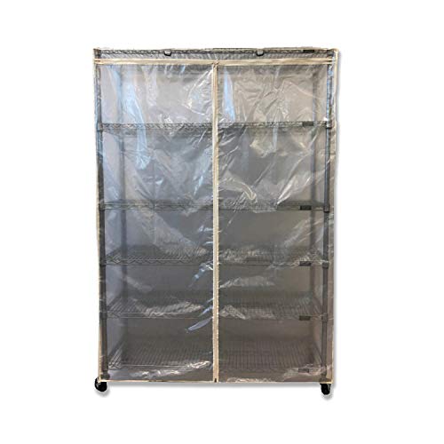 Formosa Covers Storage Shelving Unit Cover See Through Mesh PVC, fits Racks 48" Wx18 Dx72 H All Mesh PVC (Cover only)