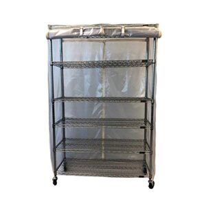 Formosa Covers Storage Shelving Unit Cover See Through Mesh PVC, fits Racks 48" Wx18 Dx72 H All Mesh PVC (Cover only)