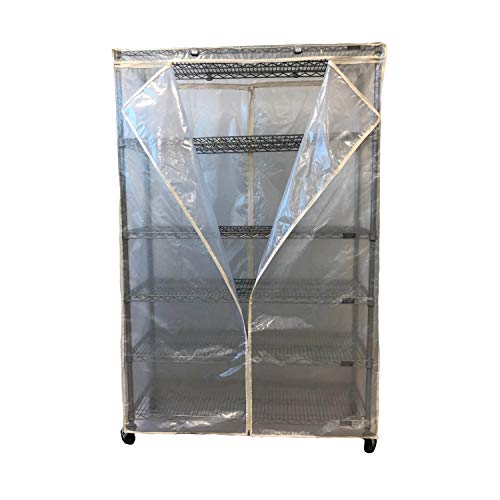 Formosa Covers Storage Shelving Unit Cover See Through Mesh PVC, fits Racks 48" Wx18 Dx72 H All Mesh PVC (Cover only)