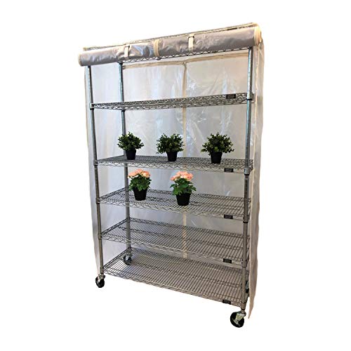 Formosa Covers Storage Shelving Unit Cover See Through Mesh PVC, fits Racks 48" Wx18 Dx72 H All Mesh PVC (Cover only)