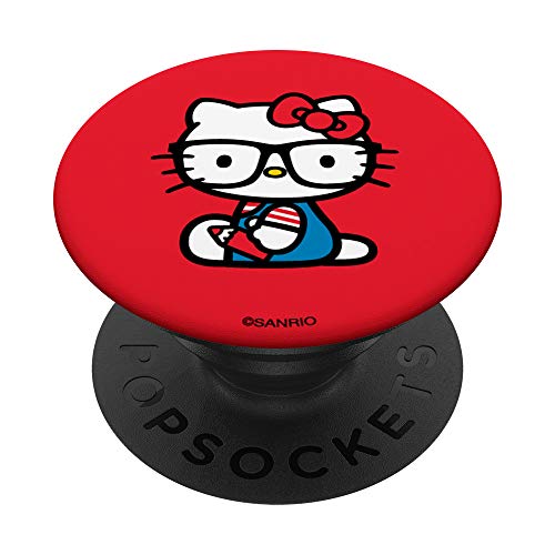 Hello Kitty Nerd Glasses Classic PopSockets PopGrip: Swappable Grip for Phones & Tablets