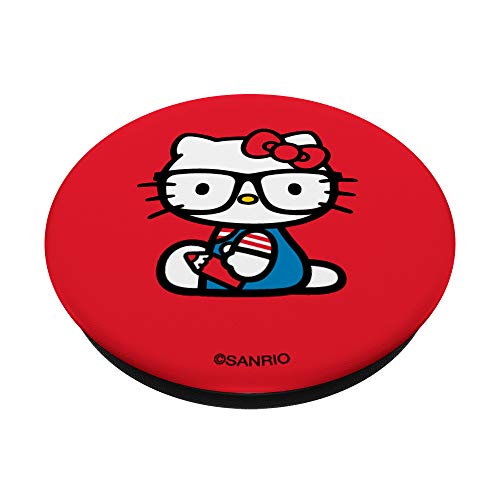 Hello Kitty Nerd Glasses Classic PopSockets PopGrip: Swappable Grip for Phones & Tablets