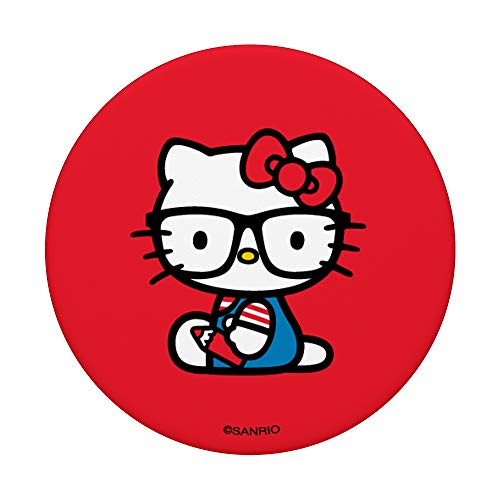 Hello Kitty Nerd Glasses Classic PopSockets PopGrip: Swappable Grip for Phones & Tablets