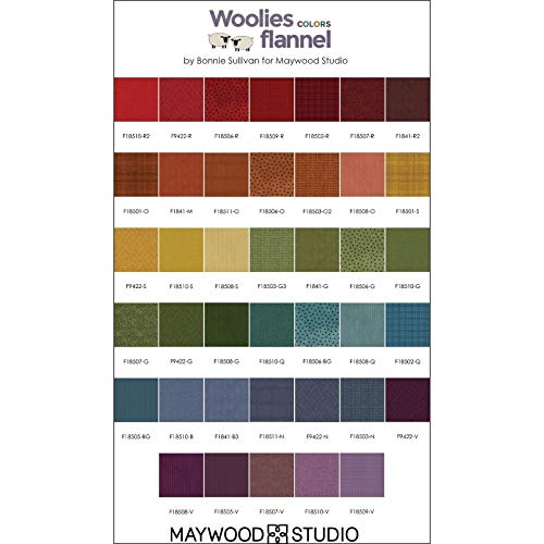 Flannel Jelly Roll Woolies Colors Flannel Vol. 2 by Bonnie Sullivan Plaid 2.5" Strips Roll Up Fabric Bundle Cotton Precuts (ST/MASWOF-COL) M529.01