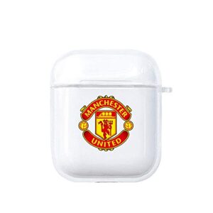 mirage cases soccer team club protective thin transparent case compatible with airpods 1 & 2 charging case (19)