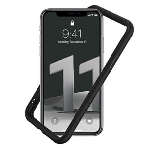 rhinoshield bumper case compatible with [iphone 11 / xr] | crashguard nx - shock absorbent slim design protective cover 3.5m / 11ft drop protection - black