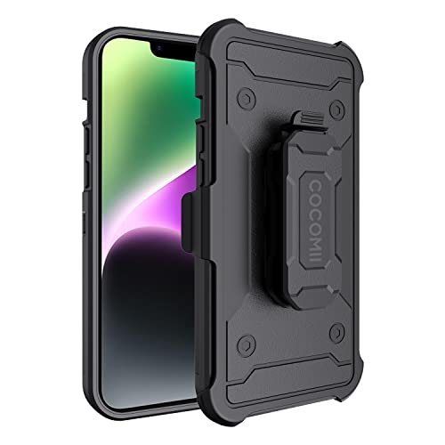 Cocomii Heavy Duty iPhone 8 Plus/7 Plus/6 Plus Case - Military Belt Clip Holster - Slim Matte Kickstand Swivel Screen Face in & Out Cover Compatible with Apple iPhone 8 Plus/7 Plus/6 Plus (Black)