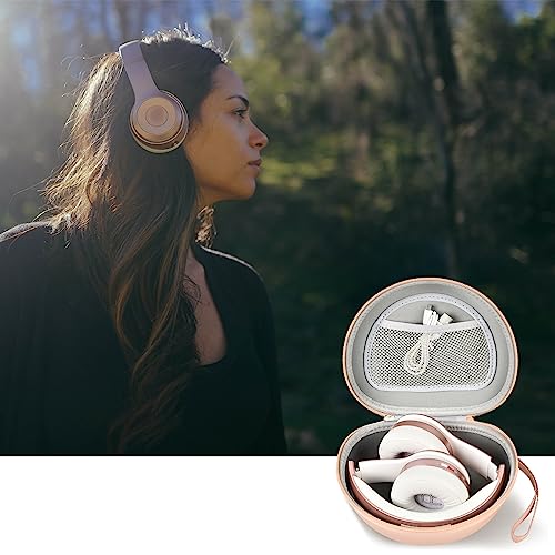 Extra Large Headphone Case Compatible with Beats Solo3/ Solo2/ for Beats Studio3/ for Picun P26/ for Elecder i39/ for Mpow and More Foldable Bluetooth Wireless Headset - Rose Gold