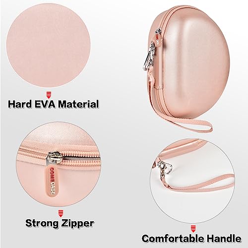 Extra Large Headphone Case Compatible with Beats Solo3/ Solo2/ for Beats Studio3/ for Picun P26/ for Elecder i39/ for Mpow and More Foldable Bluetooth Wireless Headset - Rose Gold