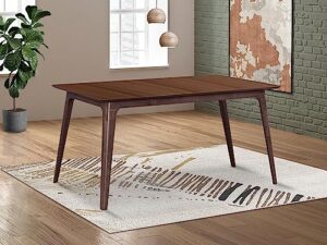 new classic furniture mid-century modern oscar dining table, 60-inch, walnut