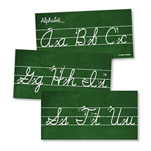 cursive alphabet classroom wall strip young n refined (glossy paper)