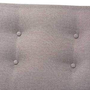 Baxton Studio Sofas, One Size, Light Grey/Walnut