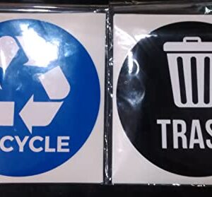 Grand Vinyl Recycle Stickers Trash Stickers 10 Pack Premium Quality Self Adhesive Stickers Weatherproof UV Resistant