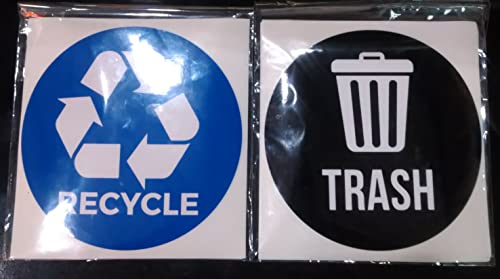 Grand Vinyl Recycle Stickers Trash Stickers 10 Pack Premium Quality Self Adhesive Stickers Weatherproof UV Resistant