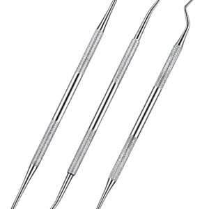 Hotop 3 Pieces Dog Dental Tooth Scaler and Scraper Stainless Double Headed Tarter Remover Scraper Pet Teeth Cleaning Tools for Dog and Cat£¨Silver£©