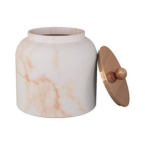 nu-steel MST1CH Misty Copper Collection Cotton Container, Perfect for Home & Bathroom Accessories, Resin and Metal