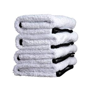 adam's single soft microfiber towel - soft enough for even the most delicate finishes - buff away polishes & car wax with ease (4 pack)