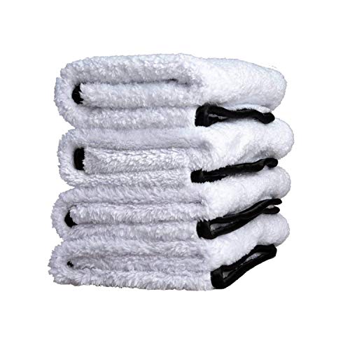 Adam's Single Soft Microfiber Towel - Soft Enough for Even The Most Delicate Finishes - Buff Away Polishes & Car Wax with Ease (4 Pack)