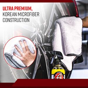 Adam's Single Soft Microfiber Towel - Soft Enough for Even The Most Delicate Finishes - Buff Away Polishes & Car Wax with Ease (4 Pack)