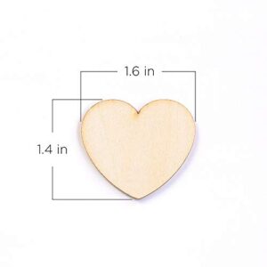 Kate Aspen Wooden Hearts for Guest Book (Set of 75) Wedding Guestbook Alternative Drop Box Hearts, Unfinished Wood Shapes for Crafts