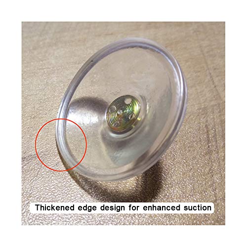 DANXQ Strong Thickened Sucker Clear PVC M6 Thread Screw Suction Cup Hook with Lock Nut for Enhanced Suction,Diameter 5.5 cm (2.16"),6 Pieces,Recommend