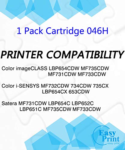 EASYPRINT Compatible Toner Cartridge Replacement for Canon 046 CRG-046H CRG046H LBP654Cdw MF735Cdw MF733Cdw MF731Cdw Printer, (1x Black Pack)