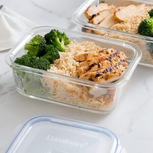 Luminarc 3.4 Cup Pure Box Active 6-Piece Food Storage Rectangle Set, Clear