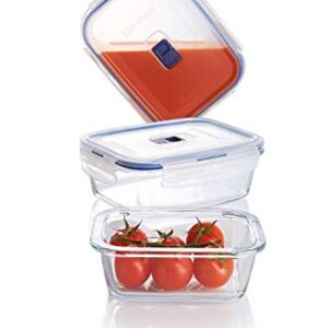 Luminarc 3.4 Cup Pure Box Active 6-Piece Food Storage Rectangle Set, Clear