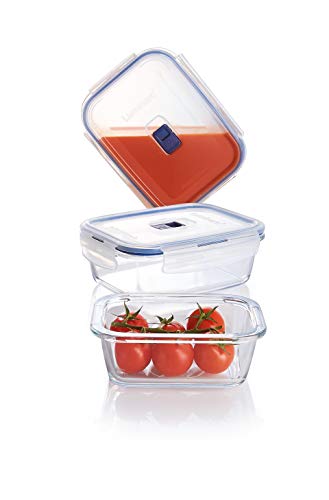 Luminarc 3.4 Cup Pure Box Active 6-Piece Food Storage Rectangle Set, Clear