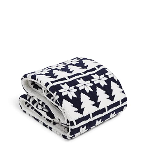 Vera Bradley Women's Fleece Cozy Life Throw Blanket, Nordic Forest Stripe, One Size