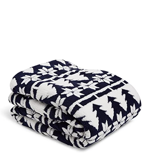 Vera Bradley Women's Fleece Cozy Life Throw Blanket, Nordic Forest Stripe, One Size