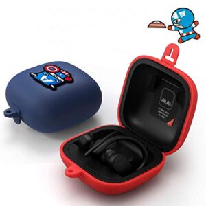 Silicone Protective Case Full Cover for Beats Powerbeats Pro Wireless Earphones Case Earbuds Case Wireless Headset (Black)