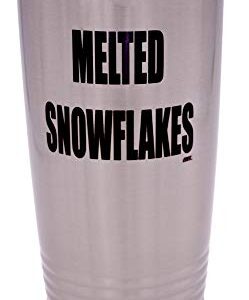 Funny Melted Snowflakes 20 Ounce Large Stainless Steel Travel Tumbler Mug Cup Gift For Conservative Or Republican Political Novelty