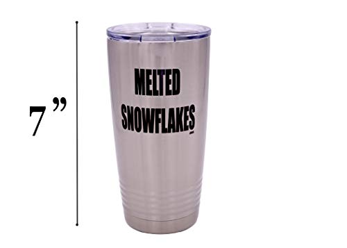 Funny Melted Snowflakes 20 Ounce Large Stainless Steel Travel Tumbler Mug Cup Gift For Conservative Or Republican Political Novelty