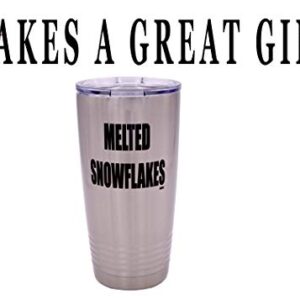 Funny Melted Snowflakes 20 Ounce Large Stainless Steel Travel Tumbler Mug Cup Gift For Conservative Or Republican Political Novelty