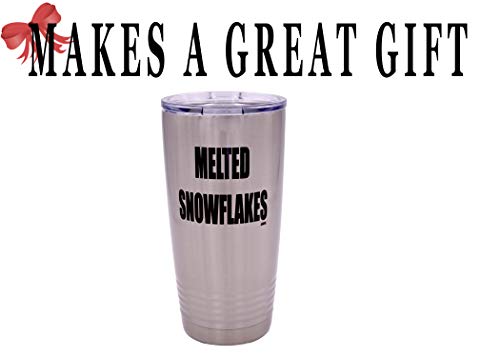 Funny Melted Snowflakes 20 Ounce Large Stainless Steel Travel Tumbler Mug Cup Gift For Conservative Or Republican Political Novelty