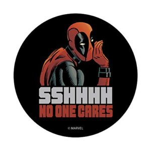 Marvel Deadpool Sshhhh No One Cares PopSockets PopGrip: Swappable Grip for Phones & Tablets