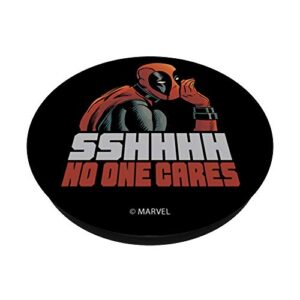 Marvel Deadpool Sshhhh No One Cares PopSockets PopGrip: Swappable Grip for Phones & Tablets