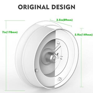 bulbeats 7” Modern LED Ceiling Light with Pull Chain 12W 4000K, 1300lm, 125W E26 Bulb Replacement, Energy Saving Flush Mount Lighting for Closets/Bedroom/Corridor (2 Pack)